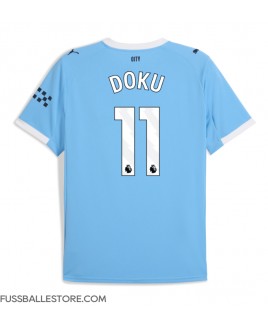 Günstige Manchester City Jeremy Doku #11 Heimtrikot 2025-26 Kurzarm
